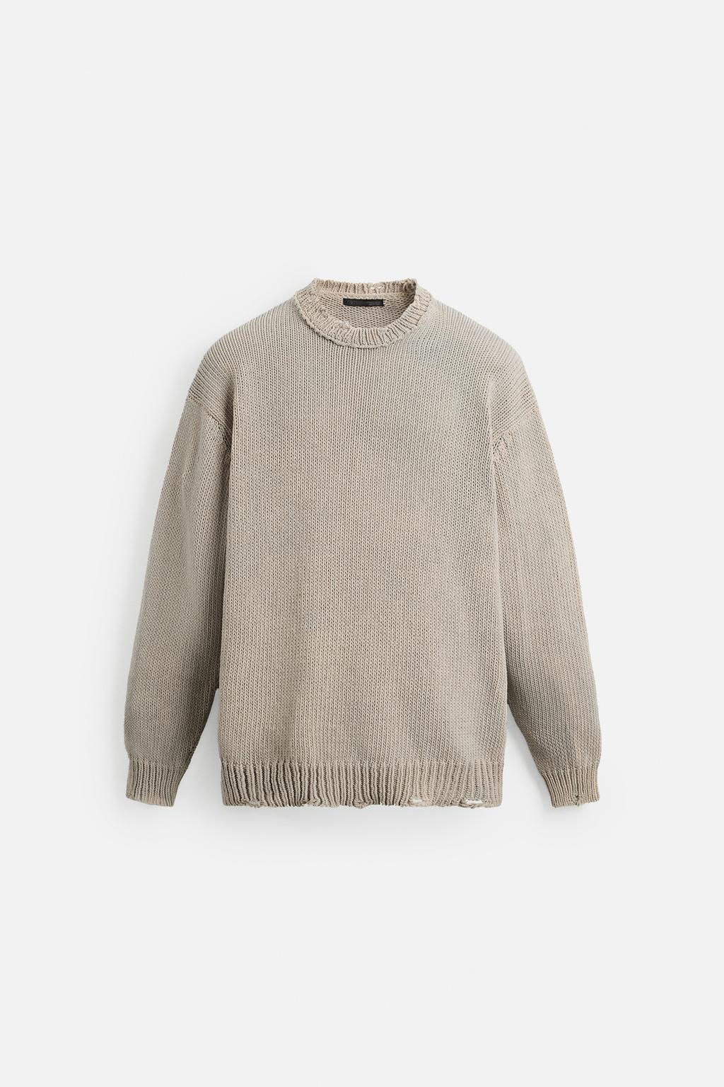 WASHED RIPPED EFFECT SWEATER - Zara фото 8