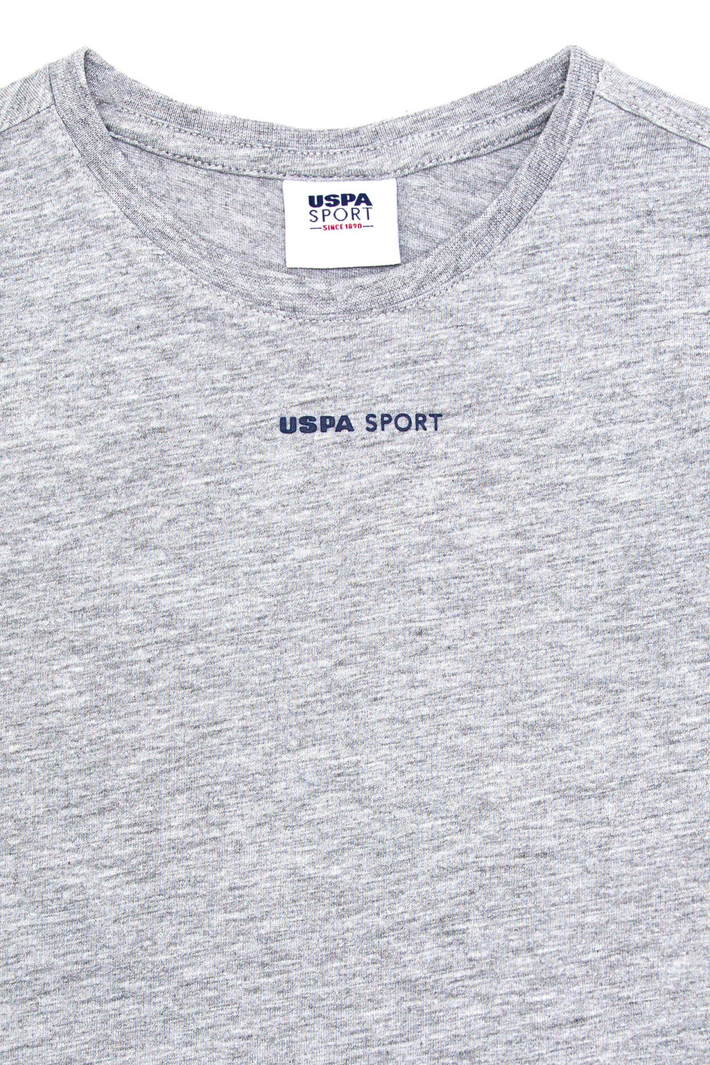 U. S. Polo Assn Детская серая меланжевая футболка с круглым вырезом - U.s. polo assn фото 3