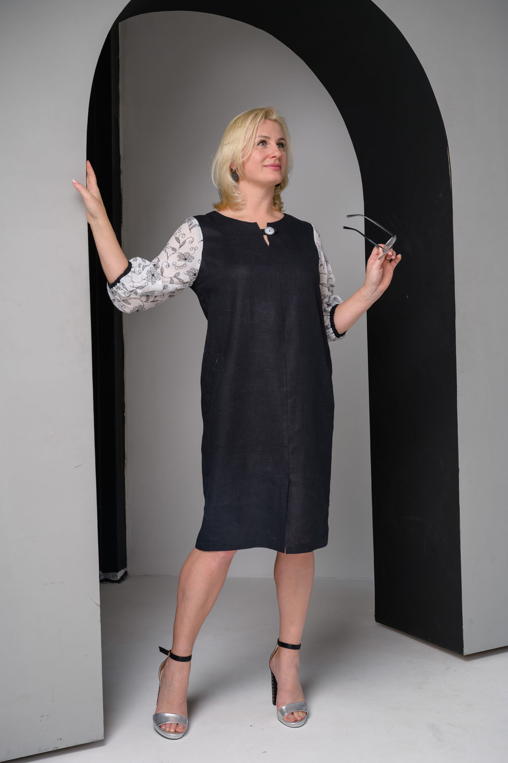 100% ЛЁН Платье футляр - Новый лен фото 3