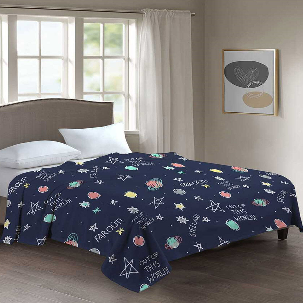 Плед/покрывало 100х150см "Farout", велсофт "Калифорния-1" набивной, полиэстер 100%, плотность 270г/м2, упаковка: 16х33см пояс бумажный, "Домашняя мода" (Россия)