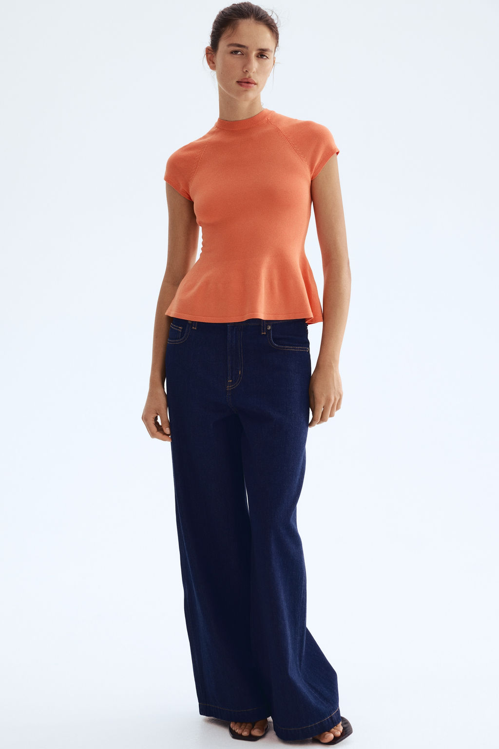 Top en punto fino con peplum - H&m фото 5