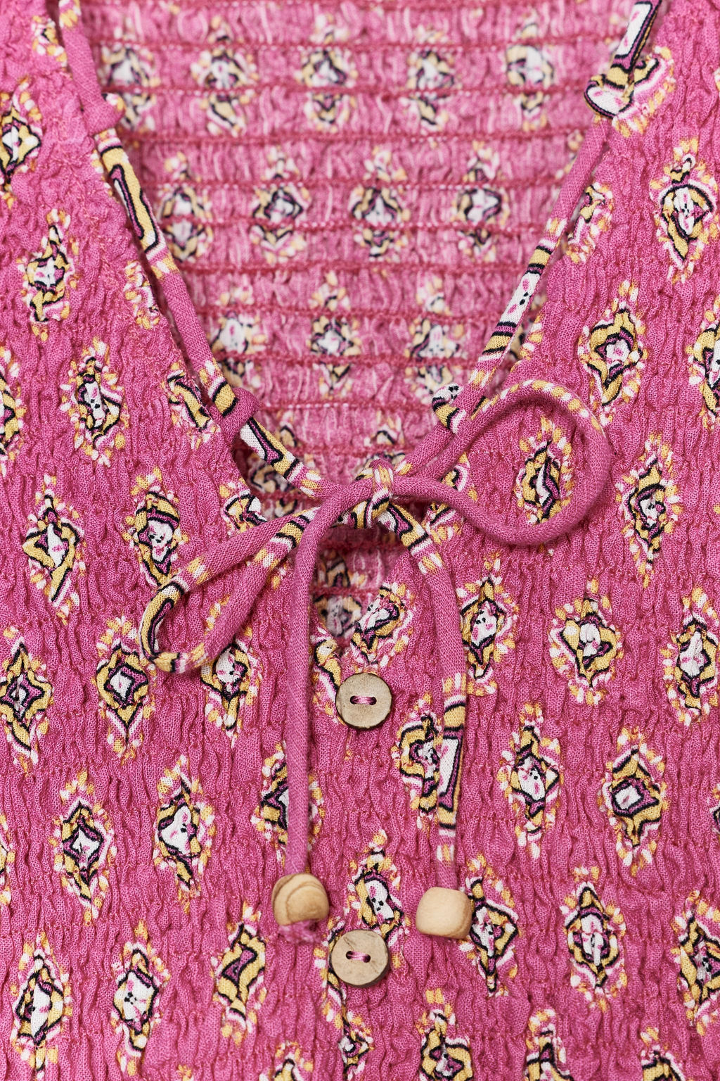 SMOCKED PRINT TOP - Zara фото 8