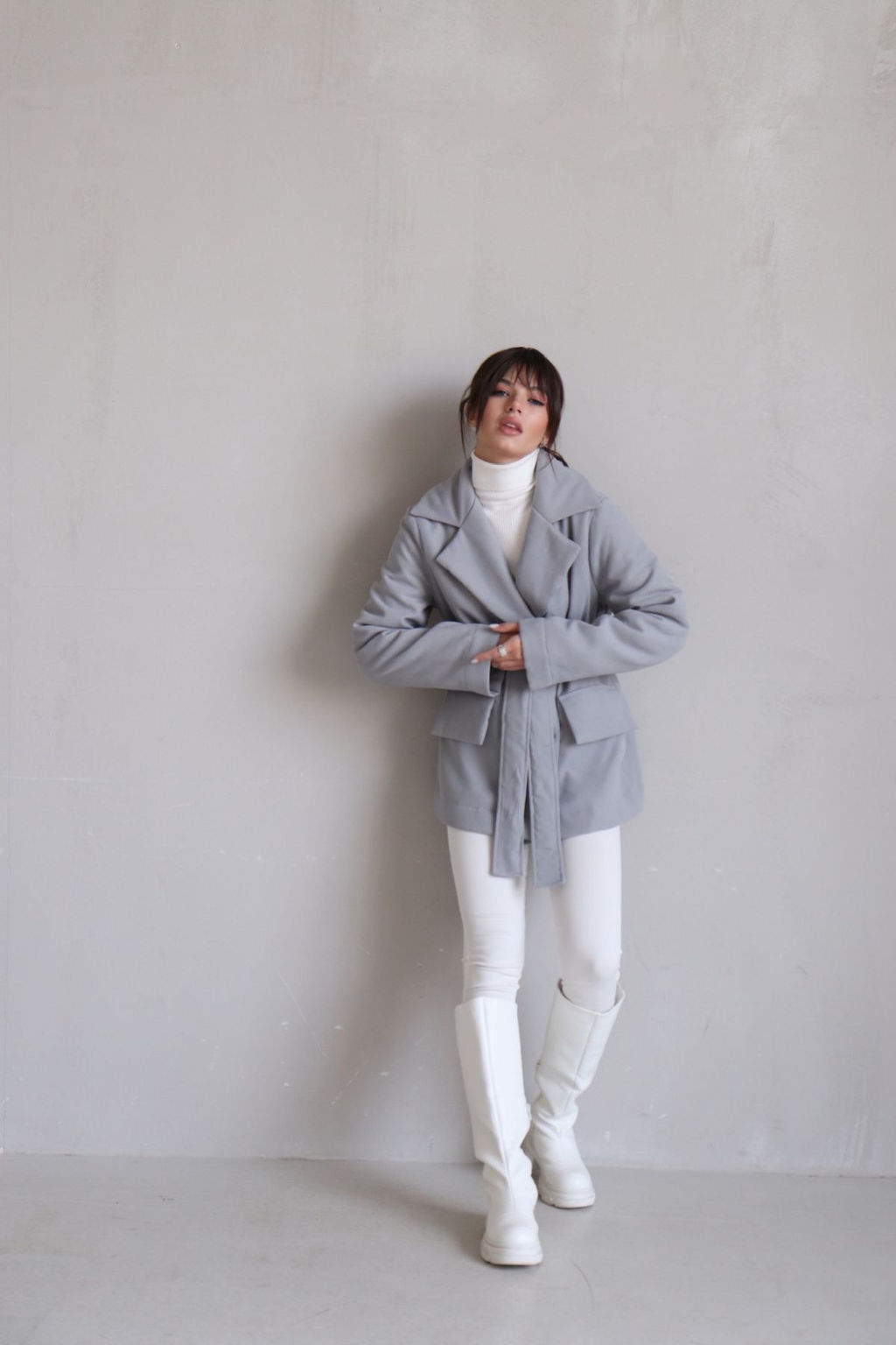 Martichelli Куртка утеплённая светло-серая  фото 11