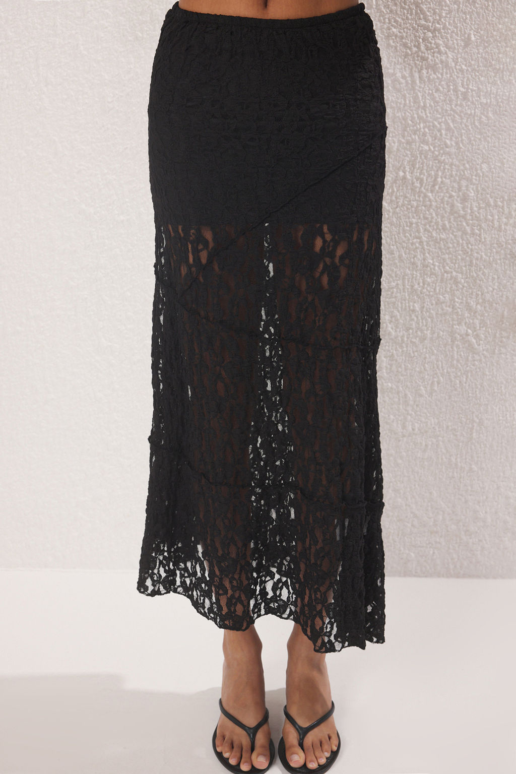 Siyah Dokulu Maxi Boy Orme Etek TPRSS25ET00009 - Trendyolmilla фото 3