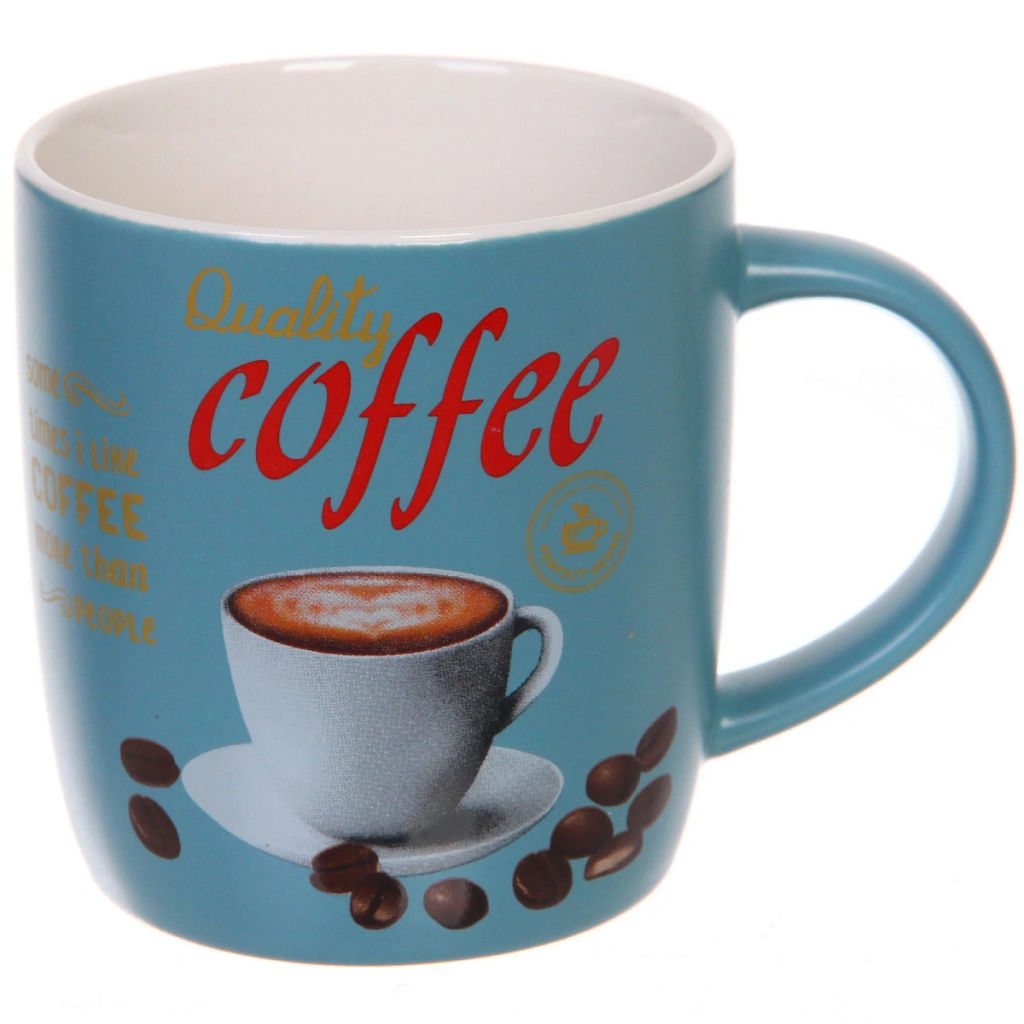 Цена за 2 шт. Кружка керамическая 350мл "Кофейный микс", микс рисунков