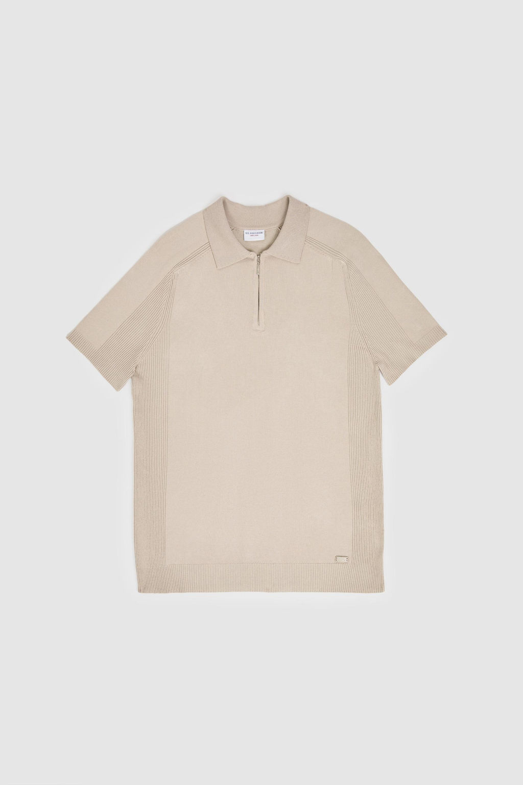 Erkek Slim Fit Polo Yaka Yar_m Fermuarl_ Ta_ Kazak