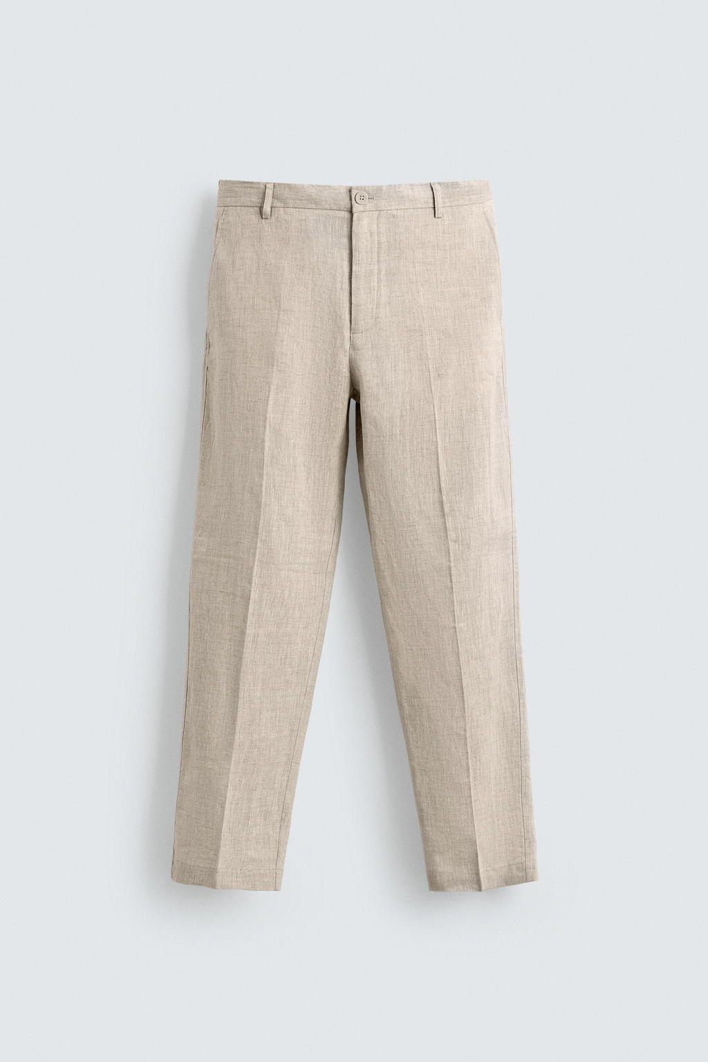 100% LINEN REGULAR FIT TROUSERS - Zara фото 15