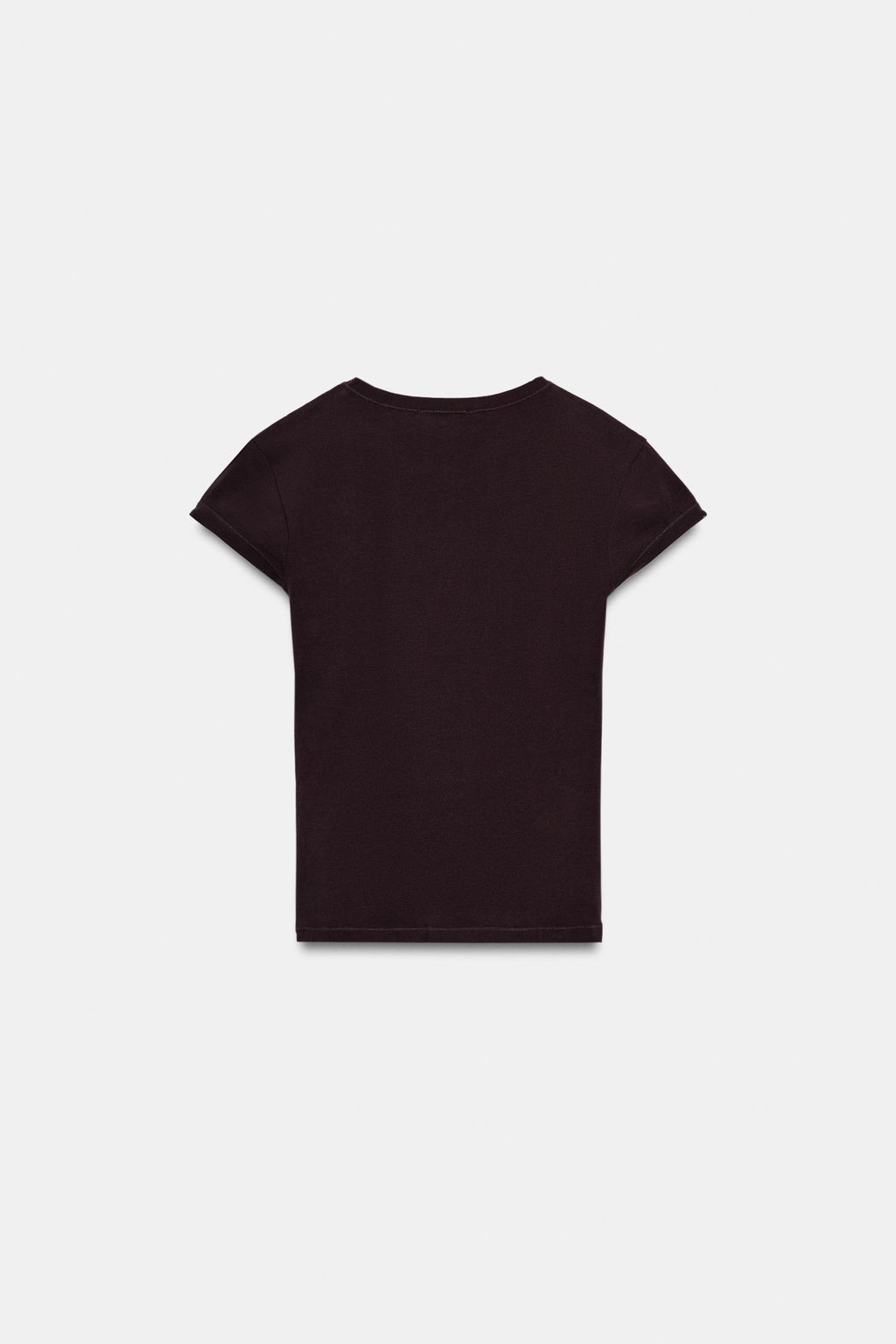 CAMISETA TEXTO DELANTERO / Chocolate - Zara фото 5