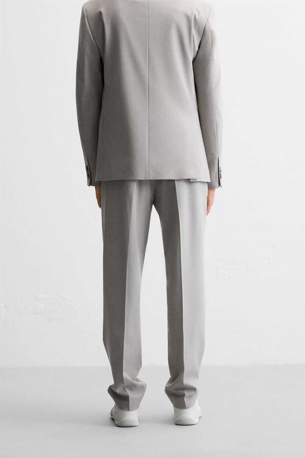 TEXTURED SUIT TROUSERS - Zara фото 3