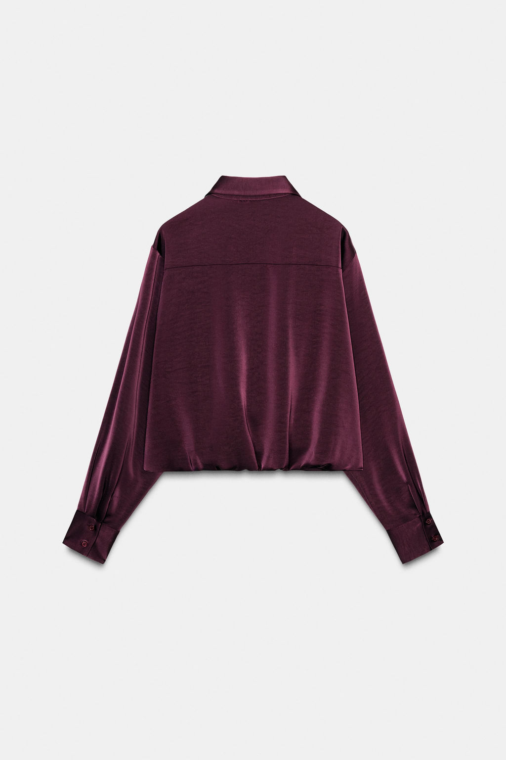 SATIN BALLOON SHIRT - Zara фото 8