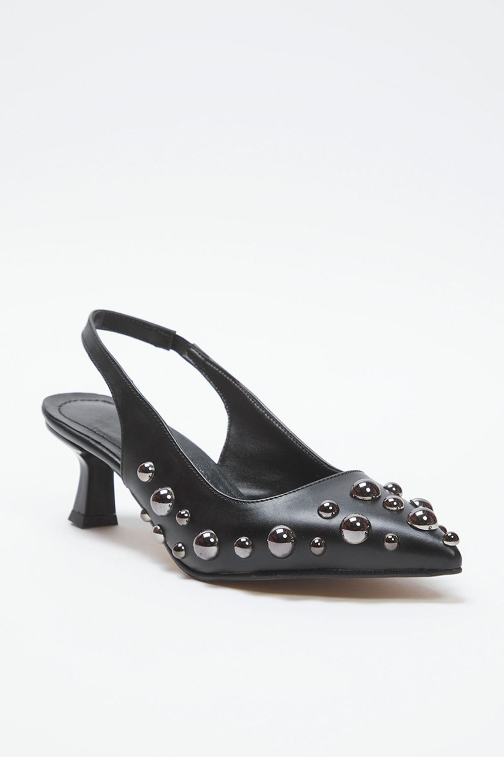 Trendyol Shoes Siyah Trok Tasl? Kad?n Kitten Topuklu Ayakkab? TAKSS25TO00088 - Trendyolmilla фото 3