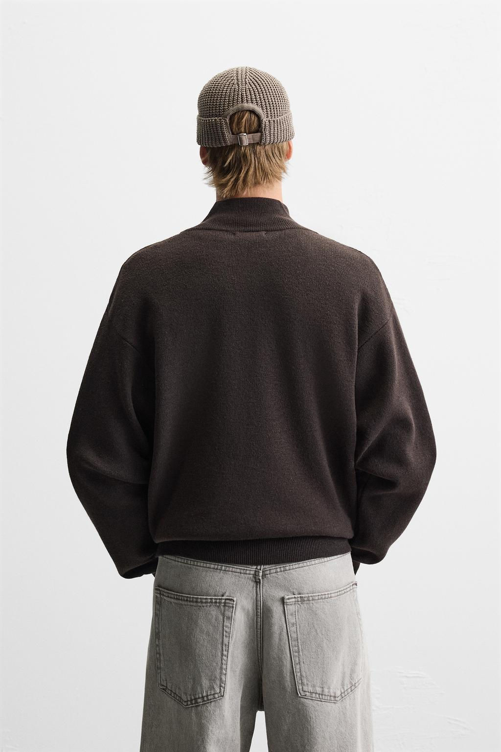 HIGH NECK QUARTER-ZIP SWEATER - Zara фото 3