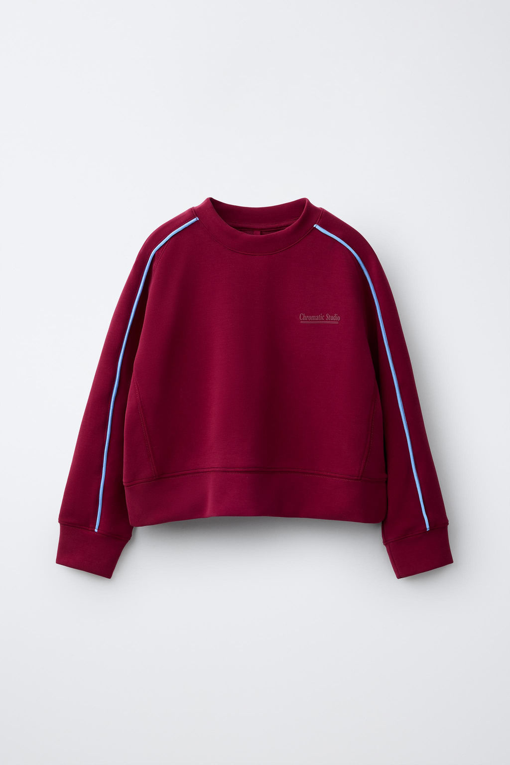 SUDADERA SPORTY CONTRASTE / Burgundy - Zara фото 3