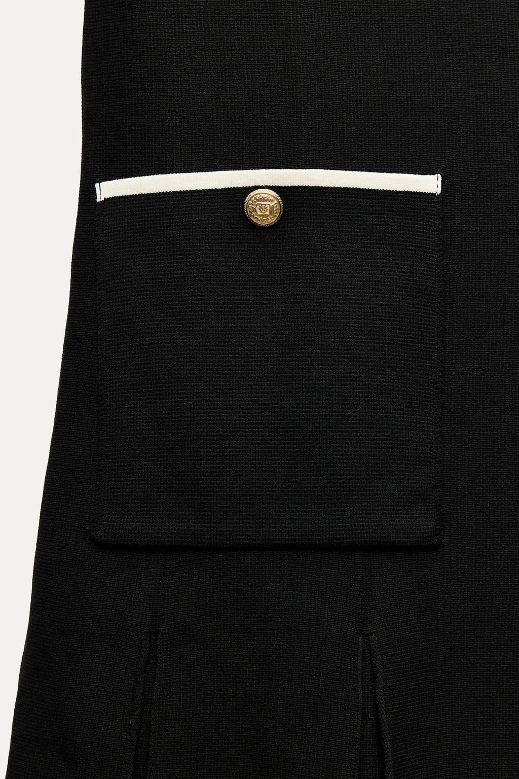 SHORT KNIT DRESS WITH BOX PLEATS - Zara фото 7