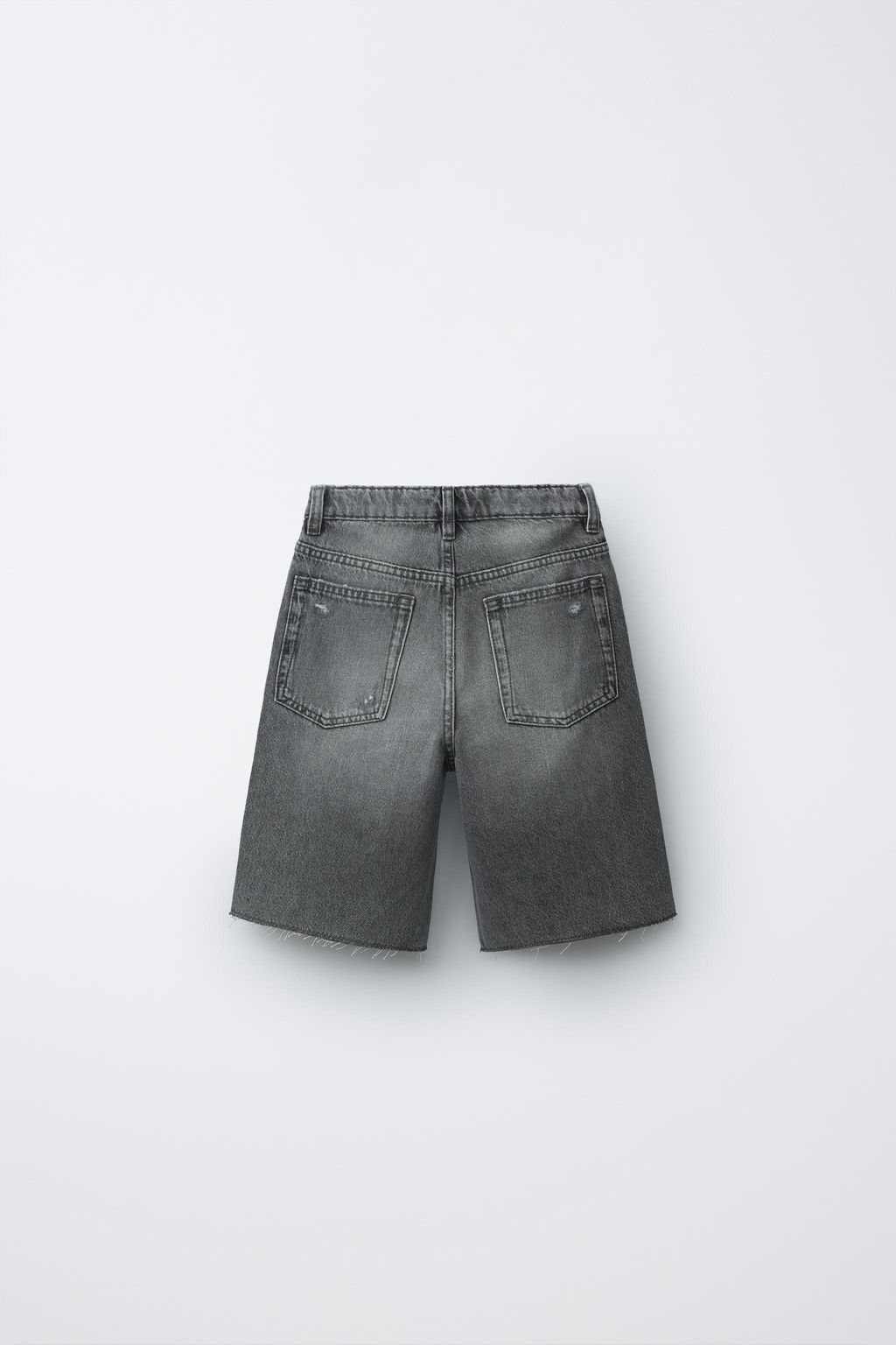 BERMUDA DENIM WIDE FIT ROTOS / Gris claro - Zara фото 2