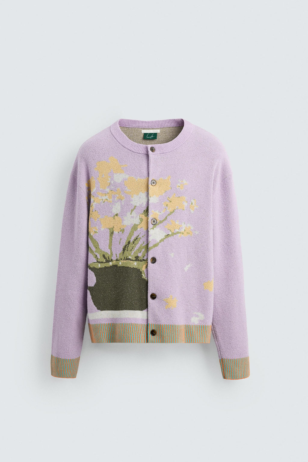 FLORAL JACQUARD CARDIGAN OTIS KWAME KYE QUAICOE - Zara фото 15