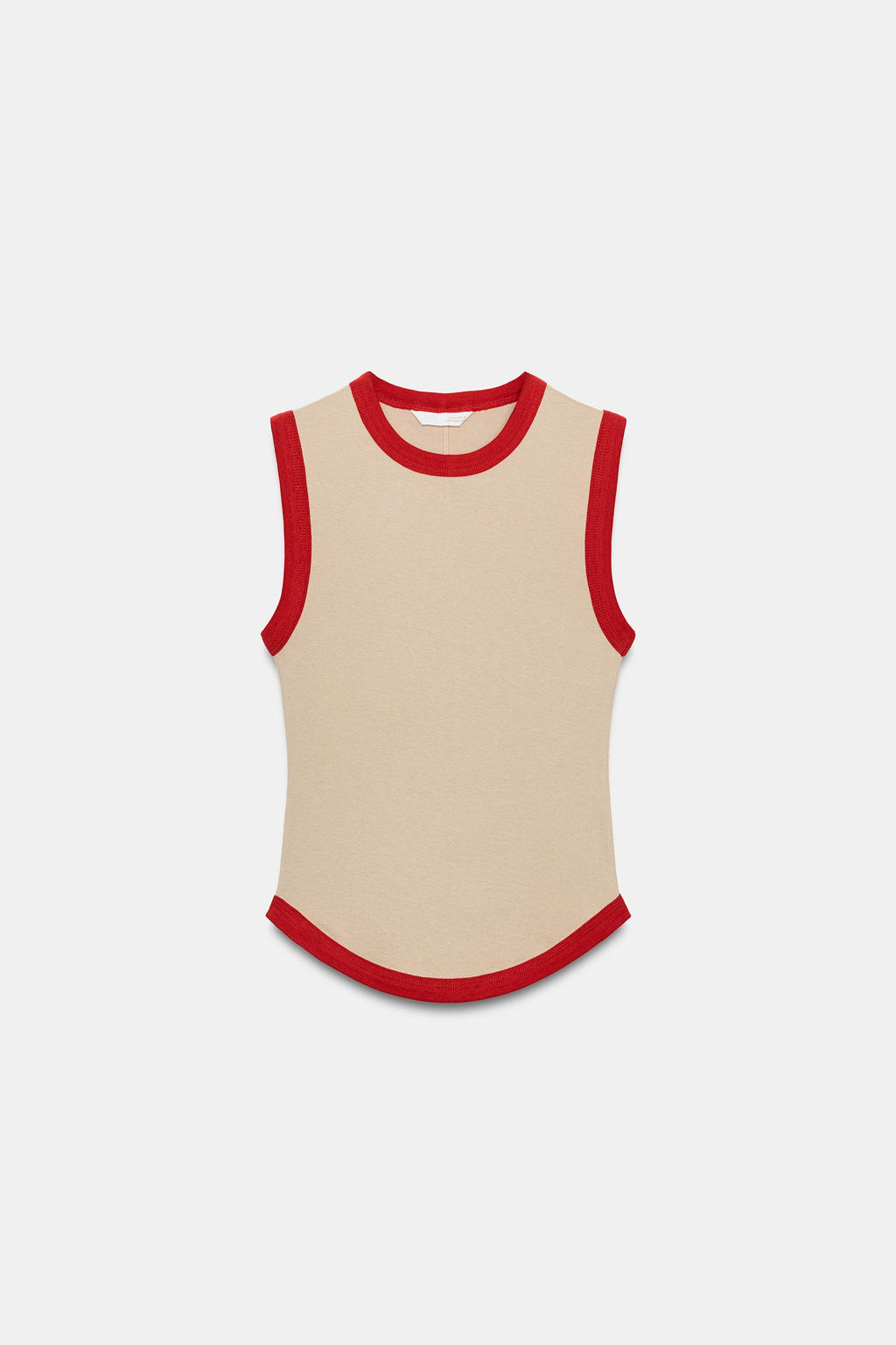 CAMISETA VIVOS CONTRASTE / Beige - Zara фото 4