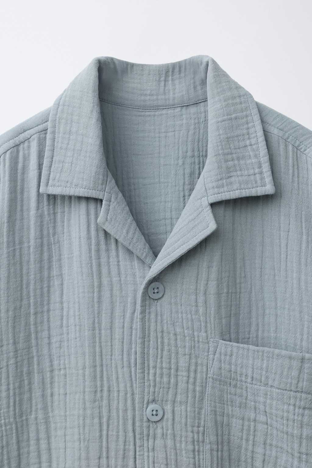 CAMISA BOWLING TEXTURA / Azul / Gris - Zara фото 3