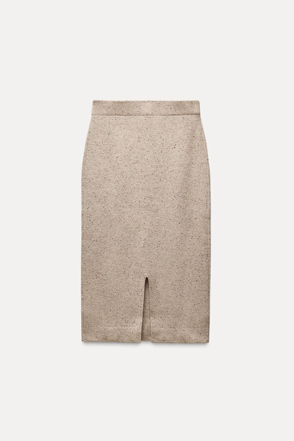 100% WOOL MIDI SKIRT - Zara фото 6