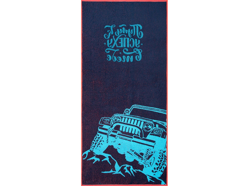 Полотенце махровое 6с102.411ж1 Гонки(3-бир-т.син) 67х150см