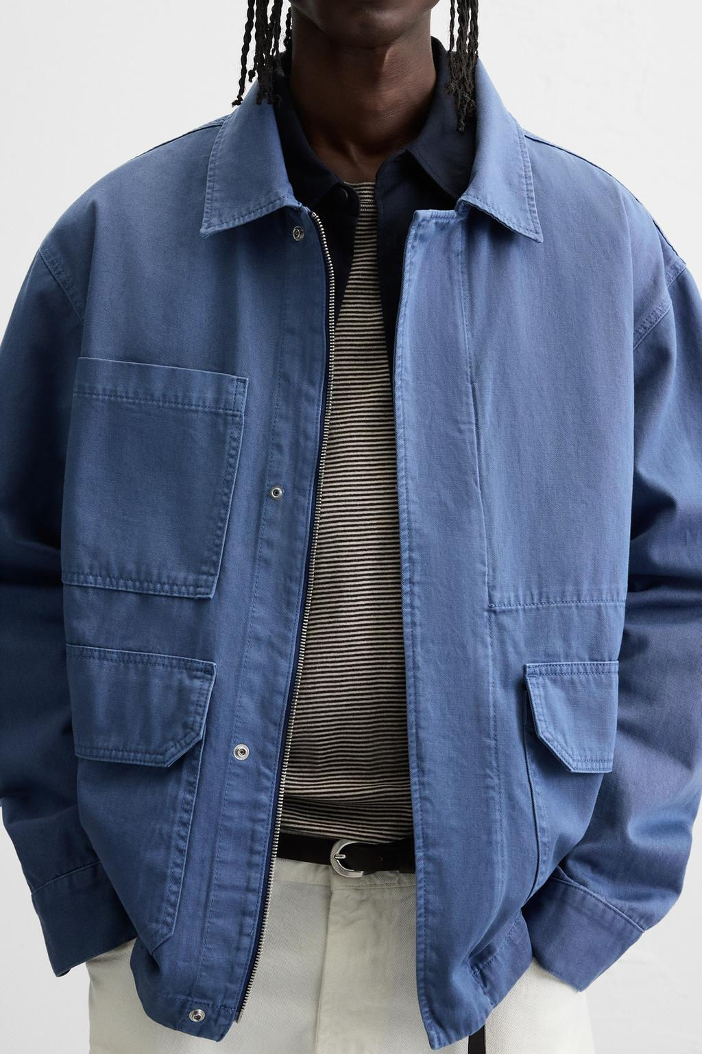 WASHED OVERSHIRT WITH POCKETS - Zara фото 5