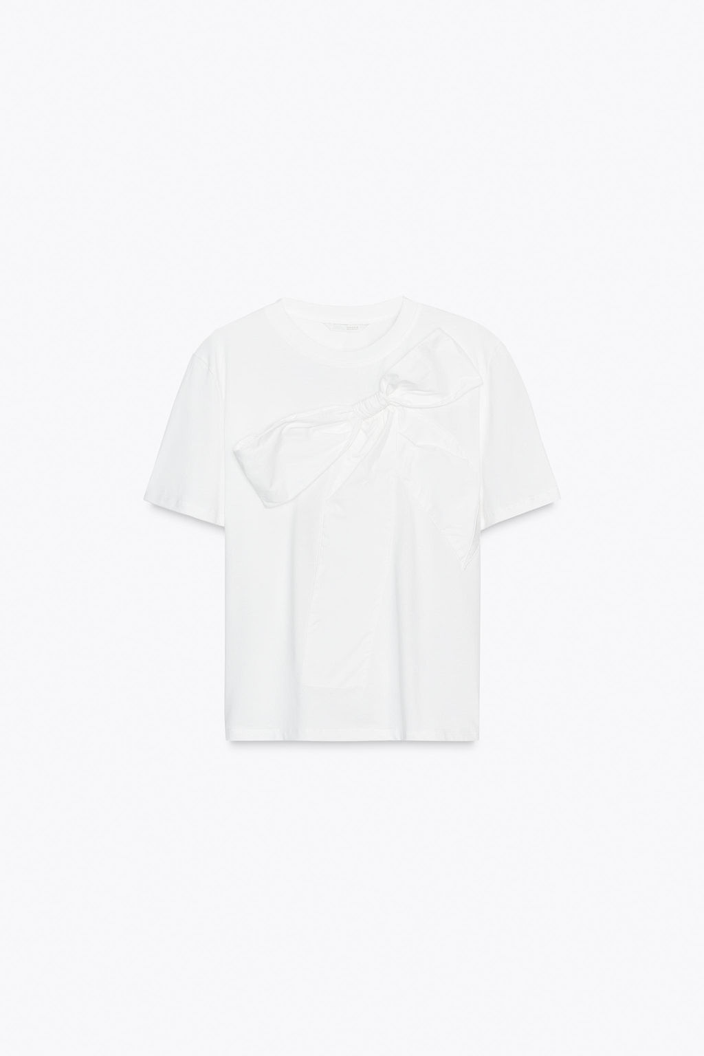 T-SHIRT WITH FRONT BOW - Zara фото 5