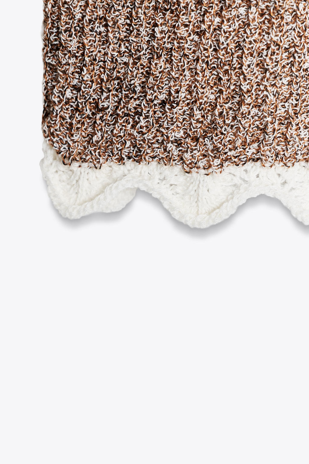 CONTRAST CUT KNIT T-SHIRT - Zara фото 7