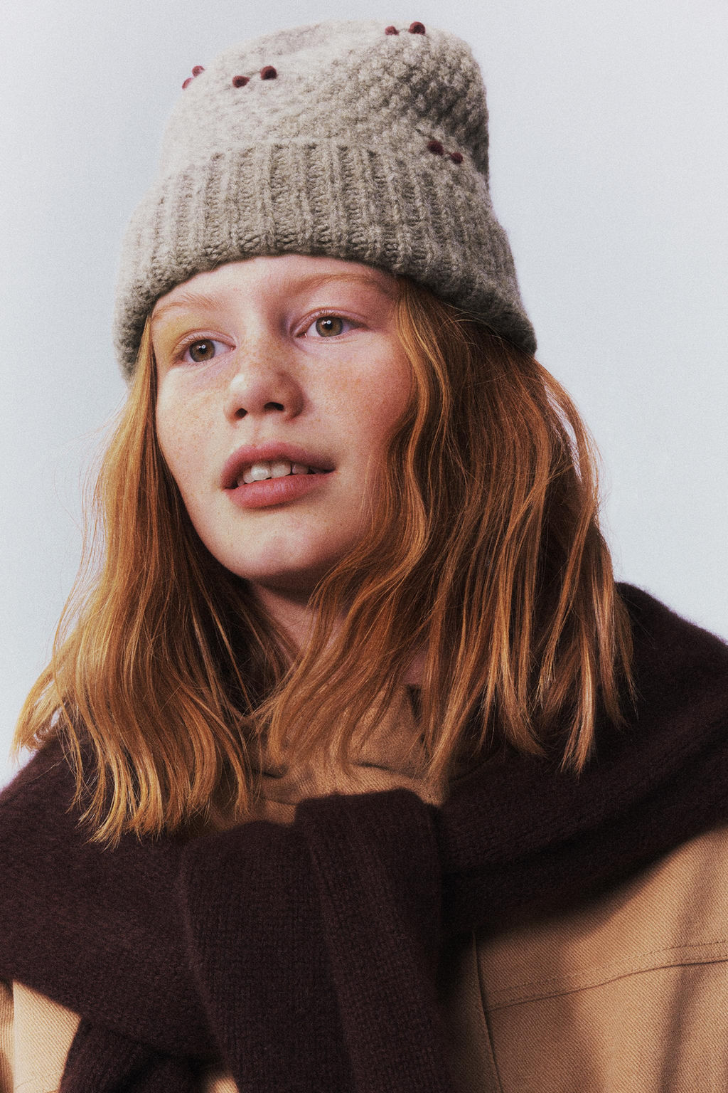 KNIT HAT WITH CHERRY EMBROIDERY - Zara фото 4