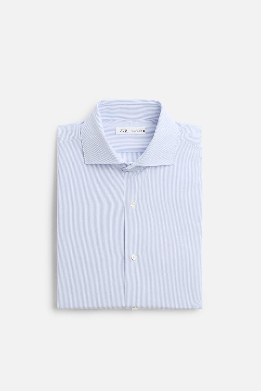 SLIM FIT STRIPED SHIRT - Zara фото 9