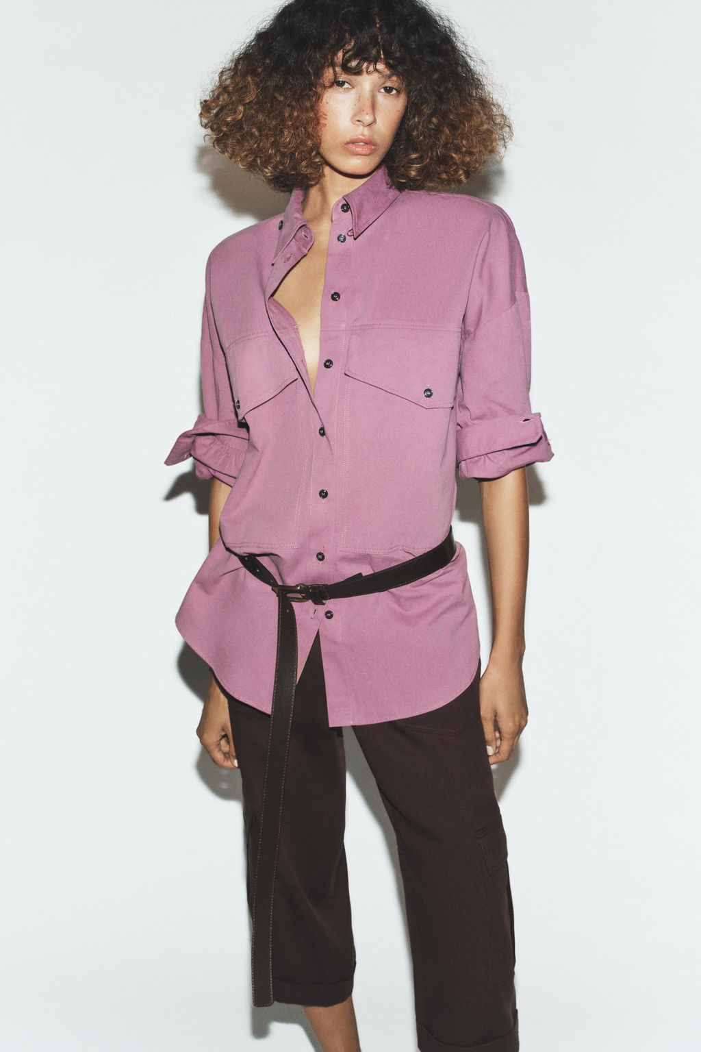OVERSIZE HIGH-NECK SHIRT - Zara фото 2