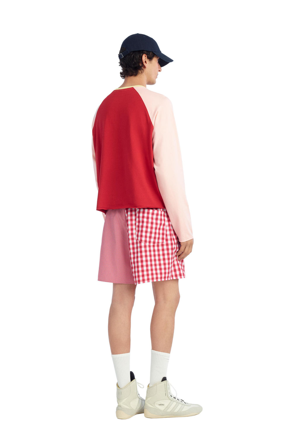 CAMISETA CROPPED FIT COLOR BLOCK / Rosas