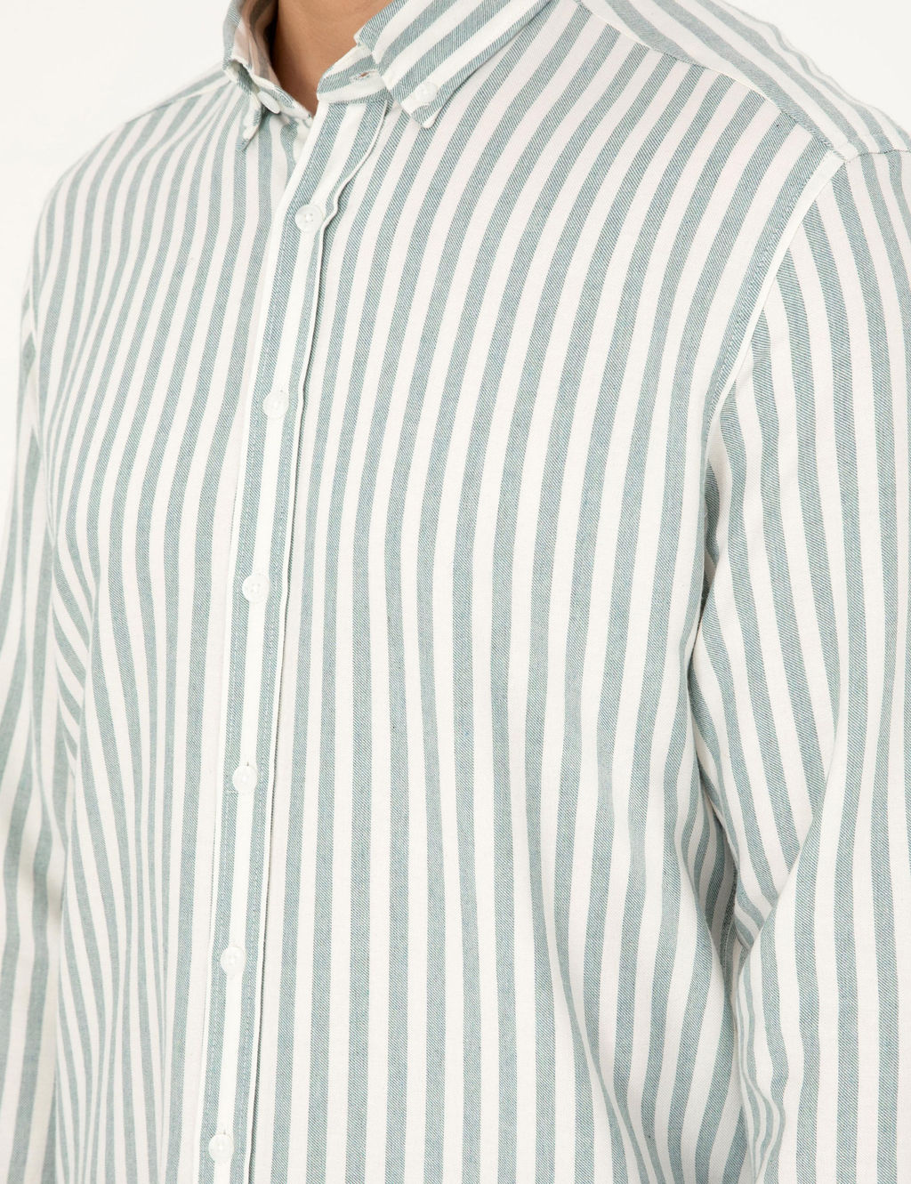 Ye_il Regular Fit _izgili Uzun Kollu G_mlek - Pierre cardin фото 7