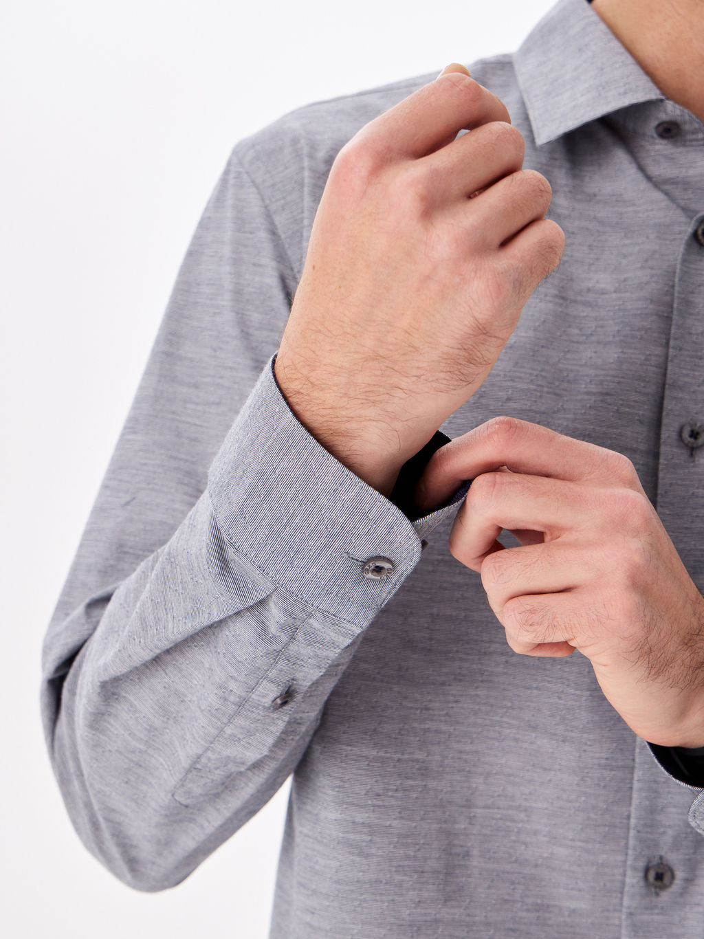 Сорочка мужская длинный рукав GREG 313/237/0615/ZN/1 STRETCH  фото 2