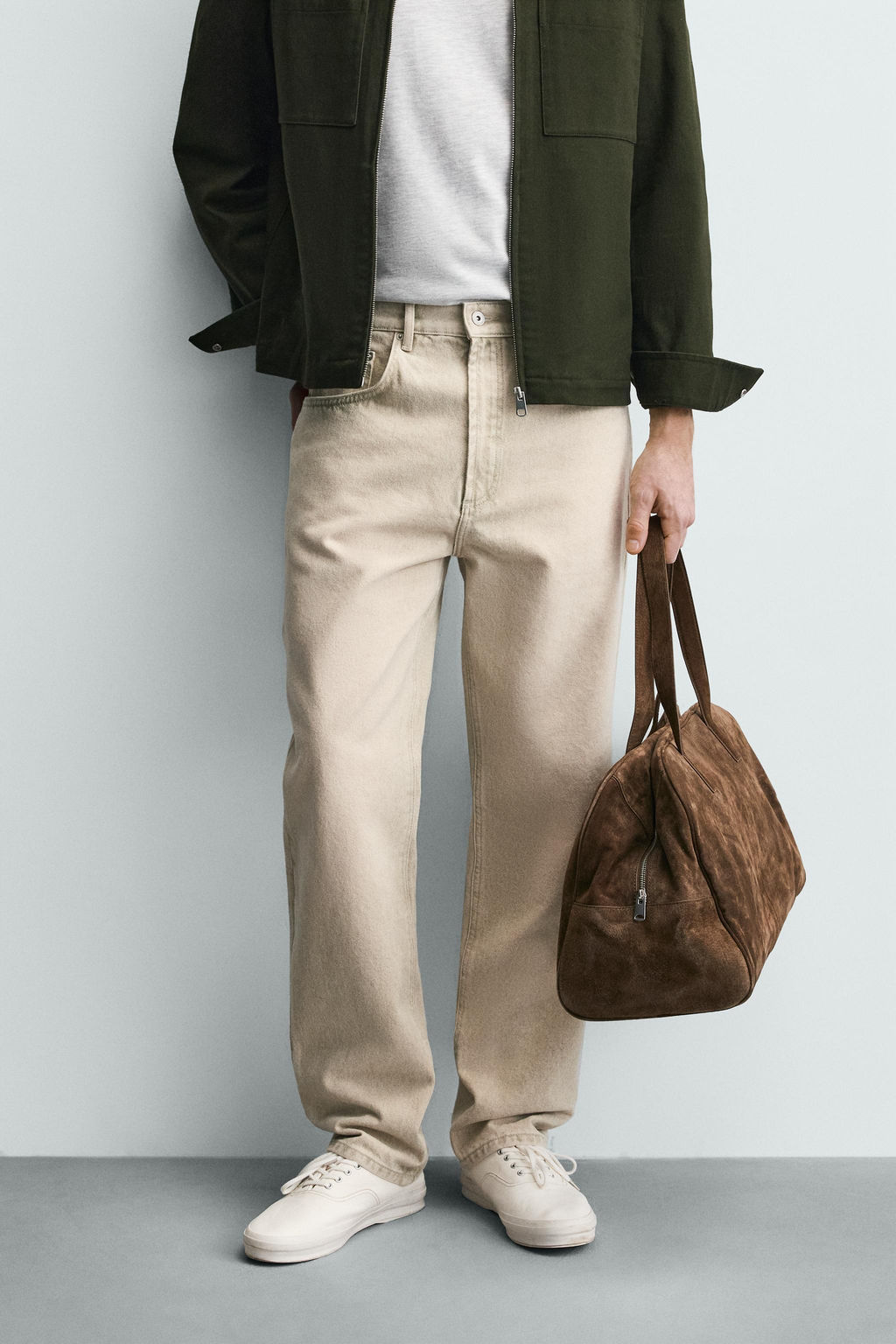 JEANS STRAIGHT ANKLE FIT / Verde gris - Zara фото 2