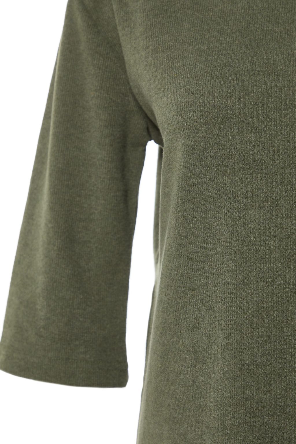 Haki Bal?kc? Yaka Shift/Duz Mini Selanik Uzun Kollu Orme Elbise TWOAW20EL1110