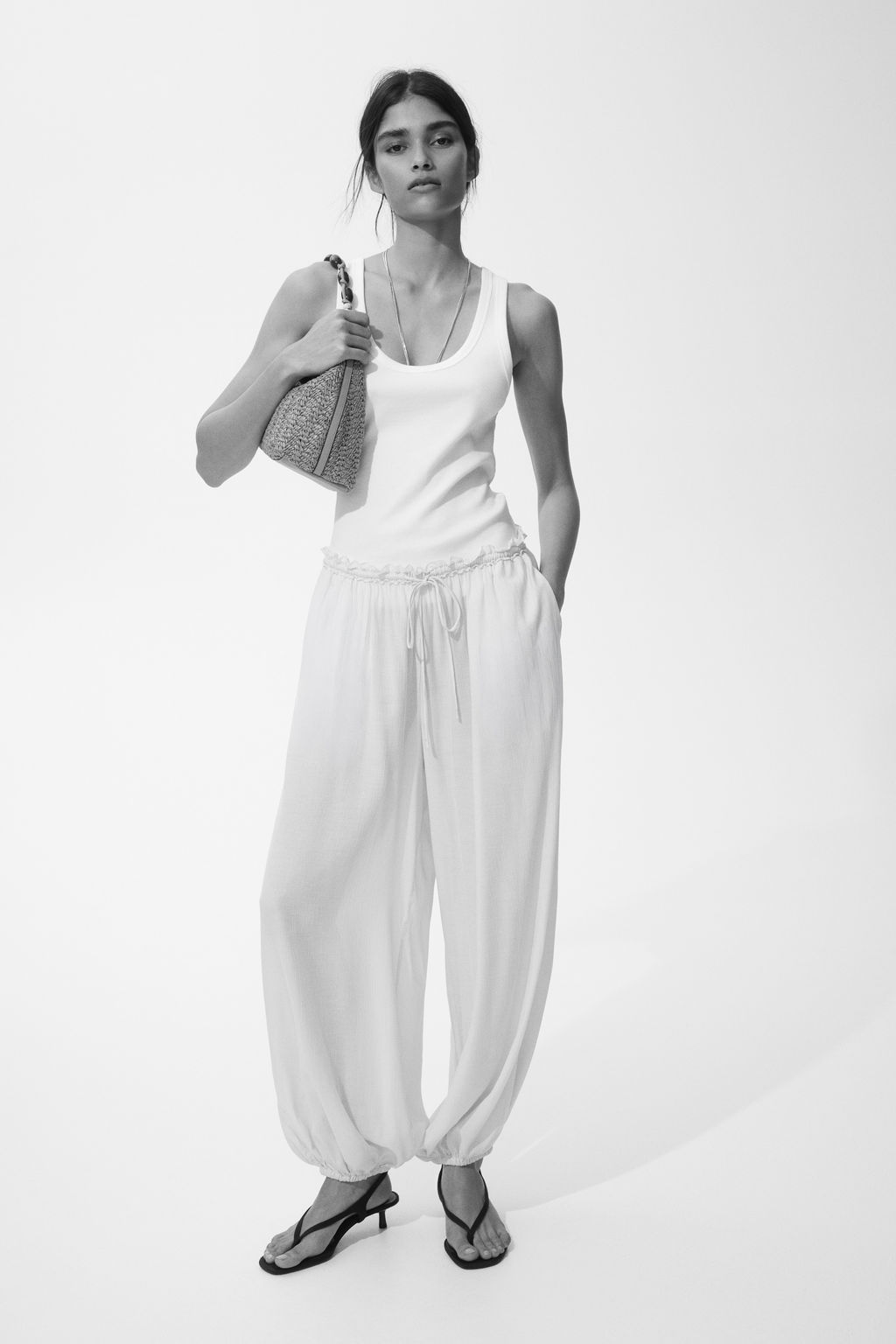 Pantal?n globo con cord?n de ajuste - H&m фото 6