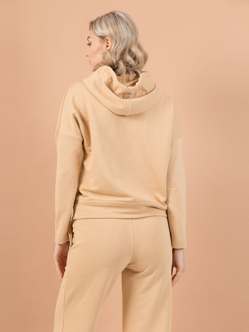 Джемпер из футера с капюшоном - Stilla фото 13