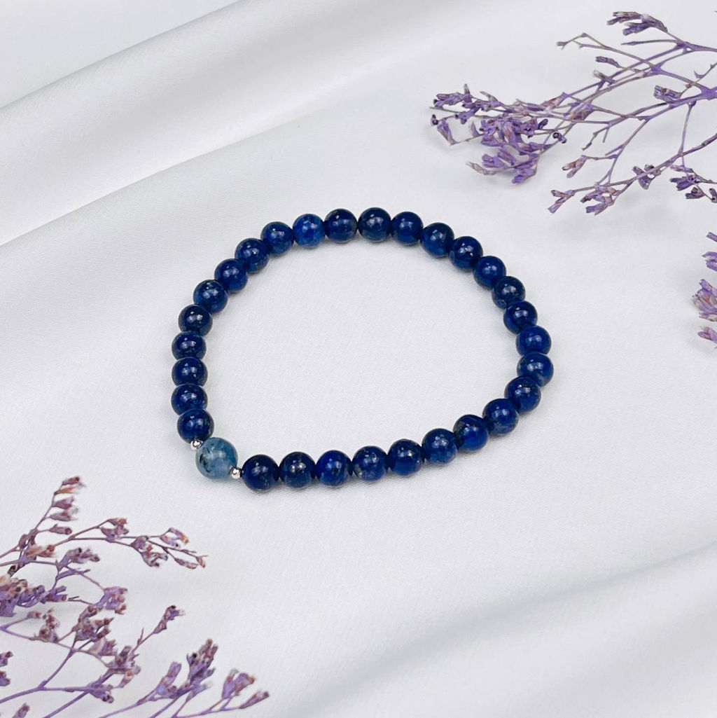 Браслет из Лазурита и Кианита 17 см
