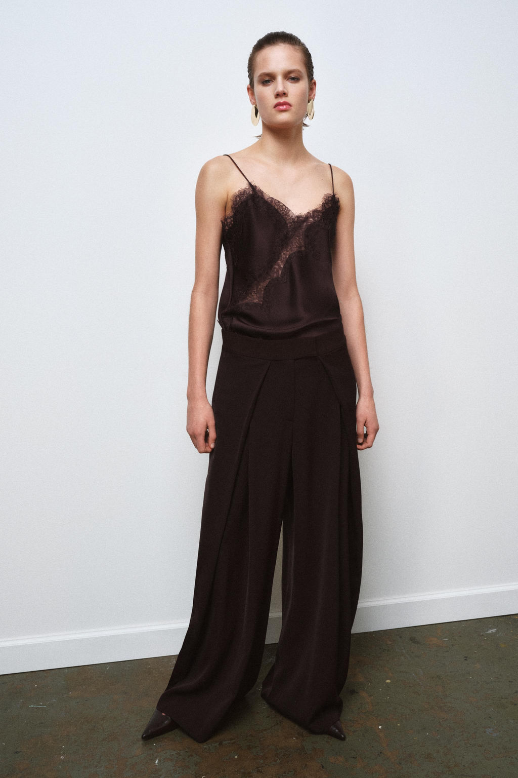 ZW COLLECTION LACE CAMISOLE TOP - Zara фото 18