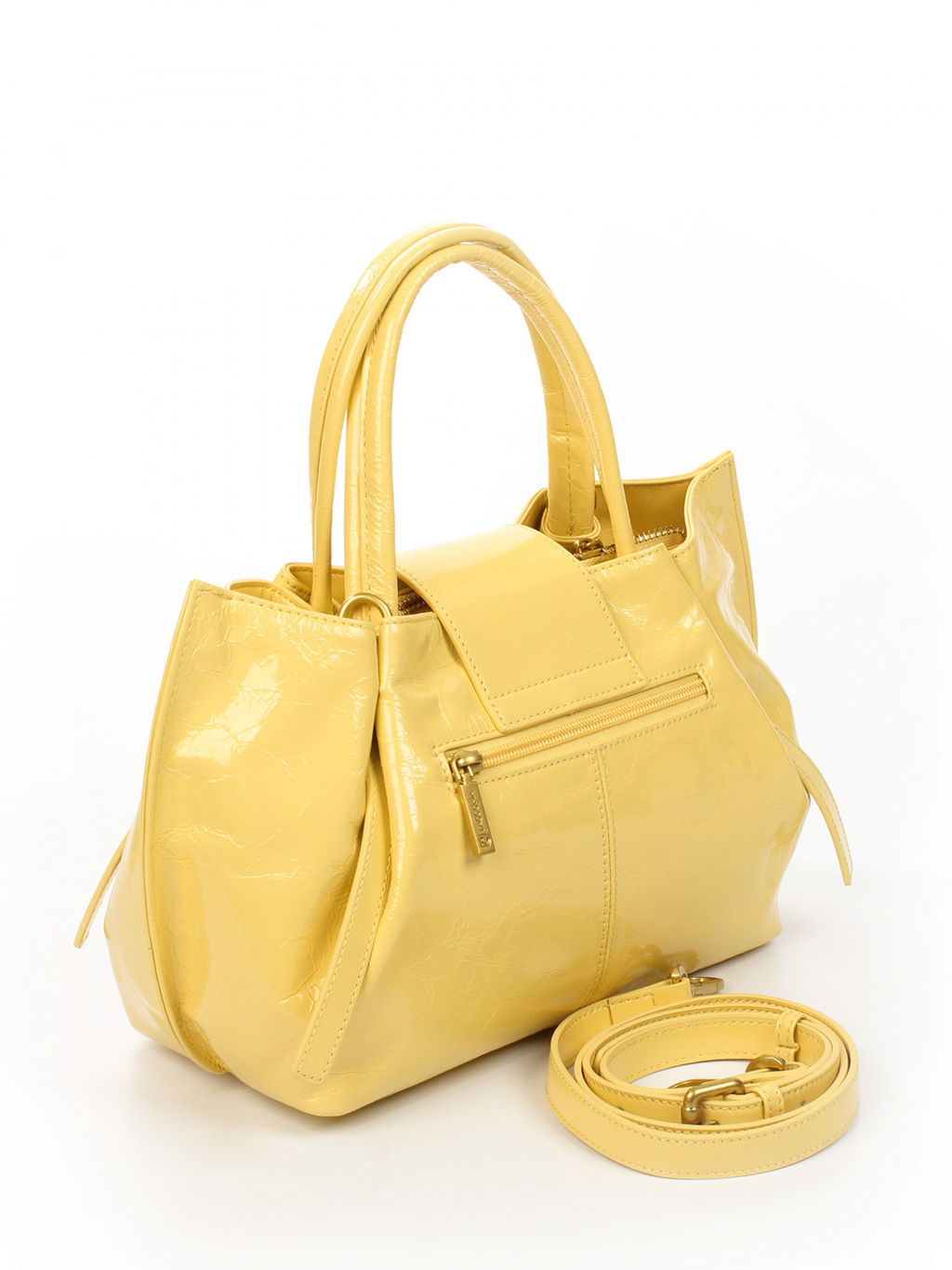 LACCOMA сумка АУ4382-4-желтый натуральная кожа хлопок