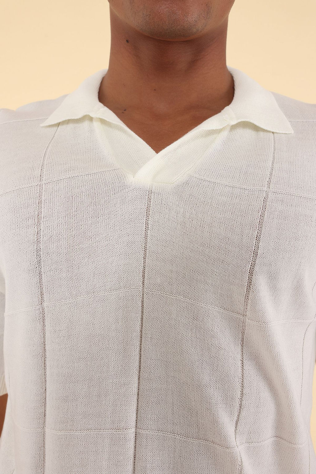 TRENDYOL MAN Ekru Regular Unisex Dokulu Triko Polo Yaka T-shirt TMNSS25PO00024 - Trendyolmilla фото 5