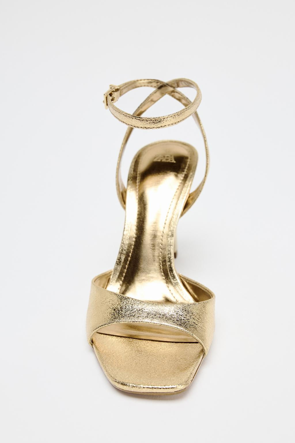 PATENT-FINISH HIGH-HEEL SANDALS - Zara фото 7