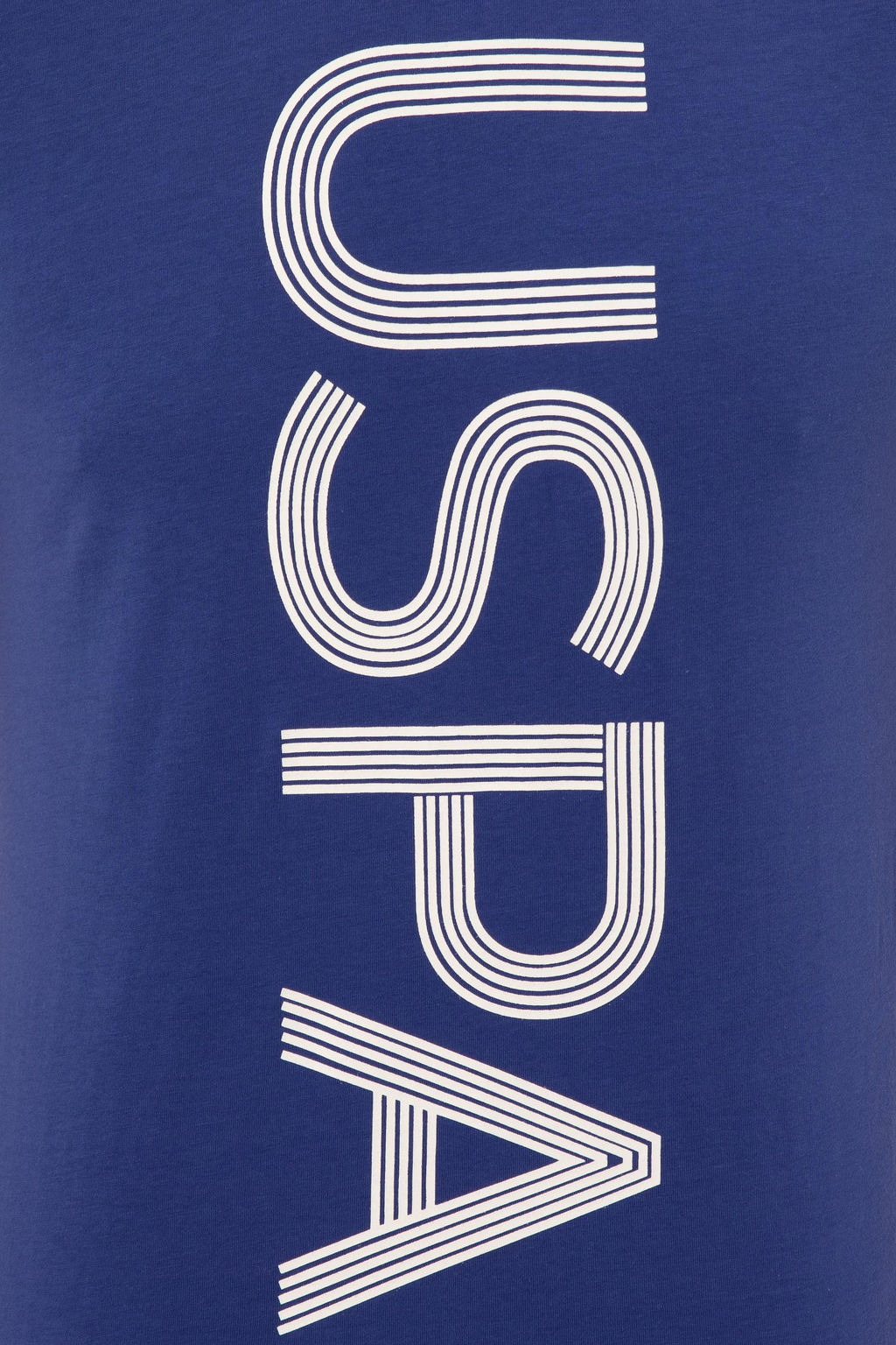 Erkek Mavi Bisiklet Yaka T-Shirt