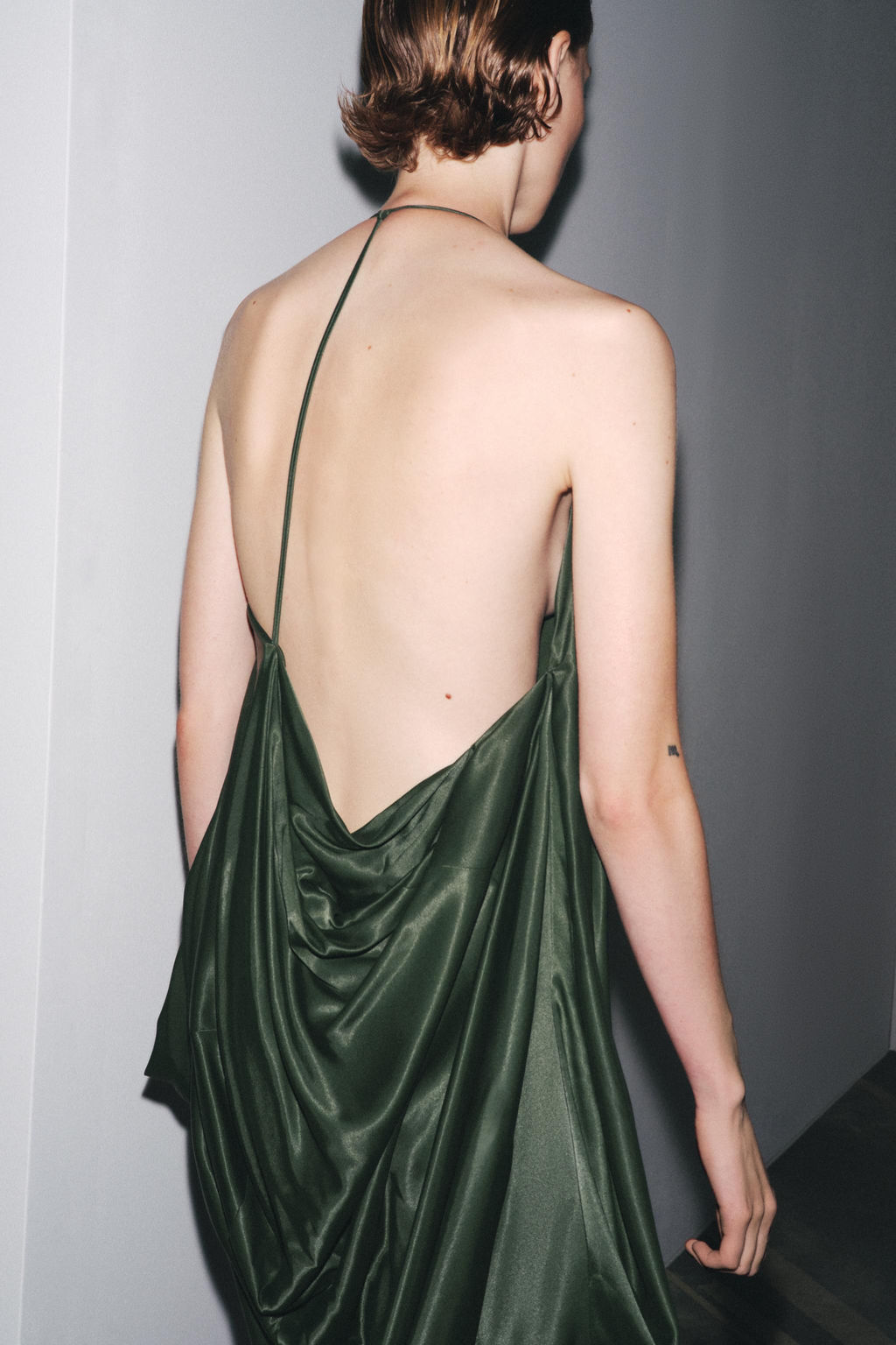 ZW COLLECTION ASYMMETRIC SATIN DRESS - Zara фото 17
