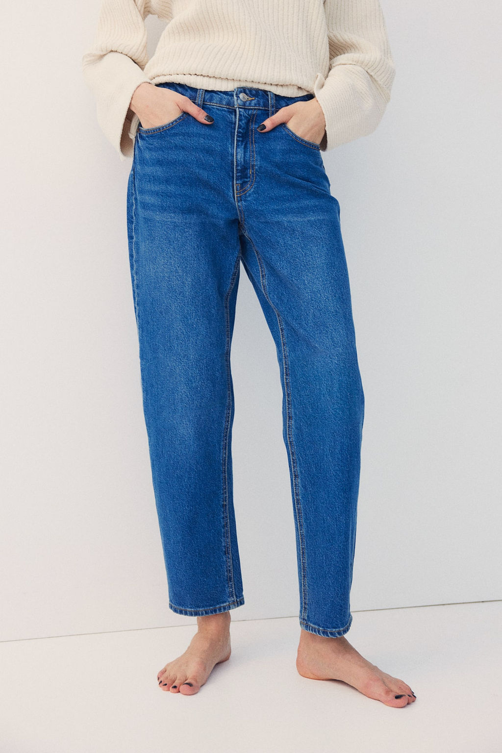 Slim Straight High Ankle Jeans - H&m фото 2