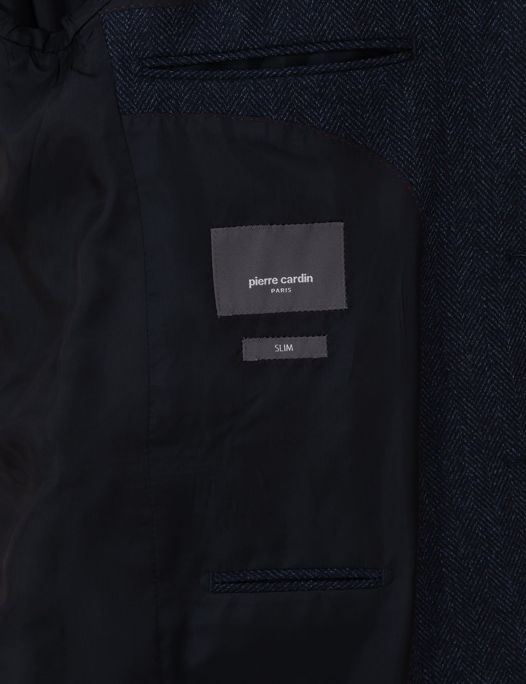 Lacivert Slim Fit Y_n _pek Kar___ml_ Ceket