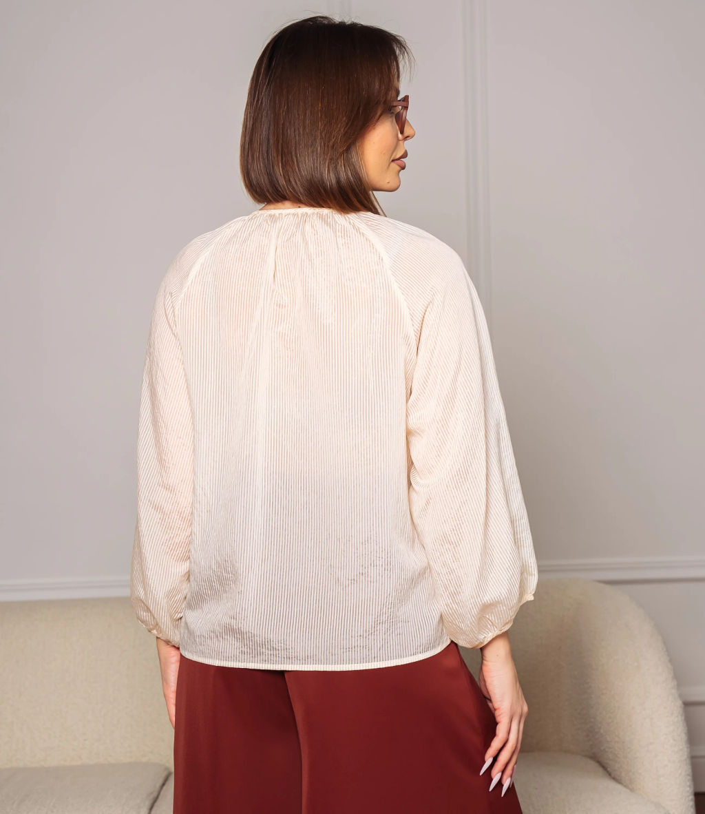 Блуза #КТ73 (2), кремовый - Dommod фото 3
