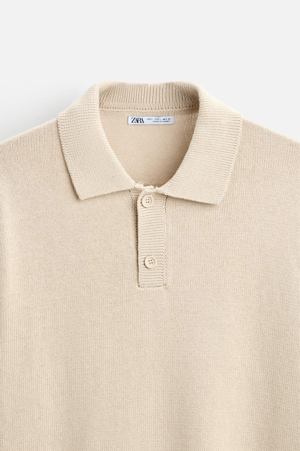 COTTON KNIT POLO SHIRT - Zara фото 16