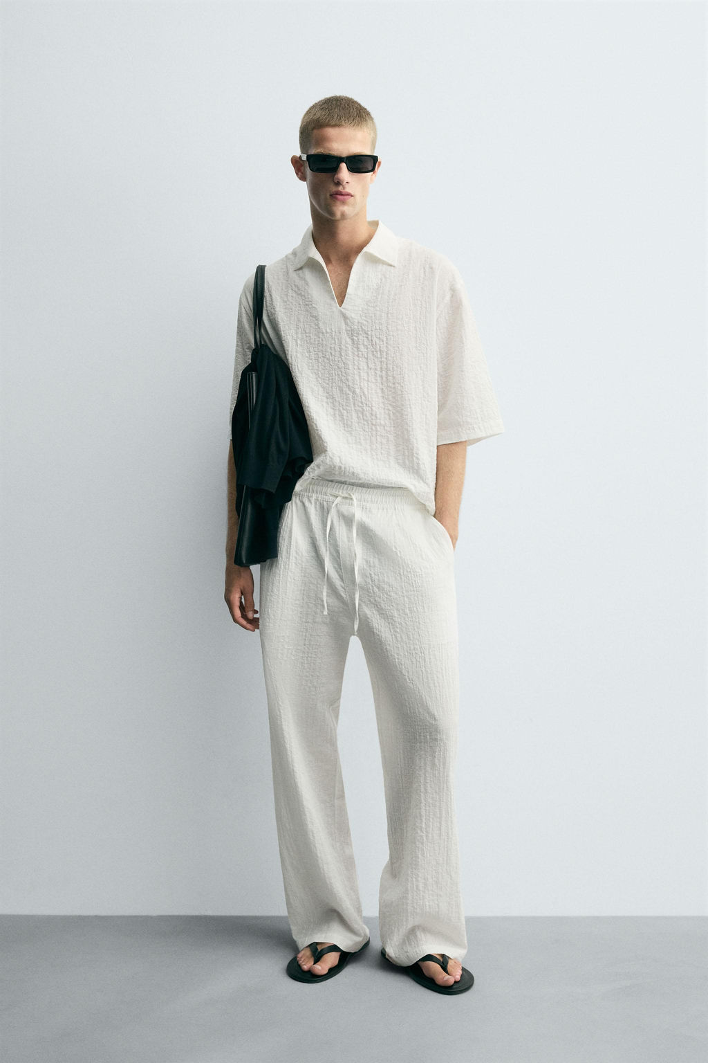 TEXTURED POLO SHIRT - Zara фото 9