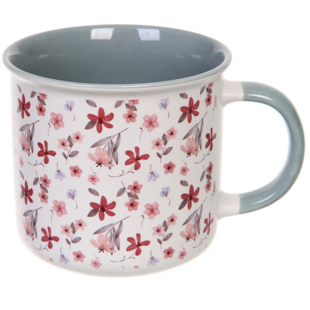 Цена за 2 шт. Кружка керамическая 400мл "Цветочный микс", микс рисунков